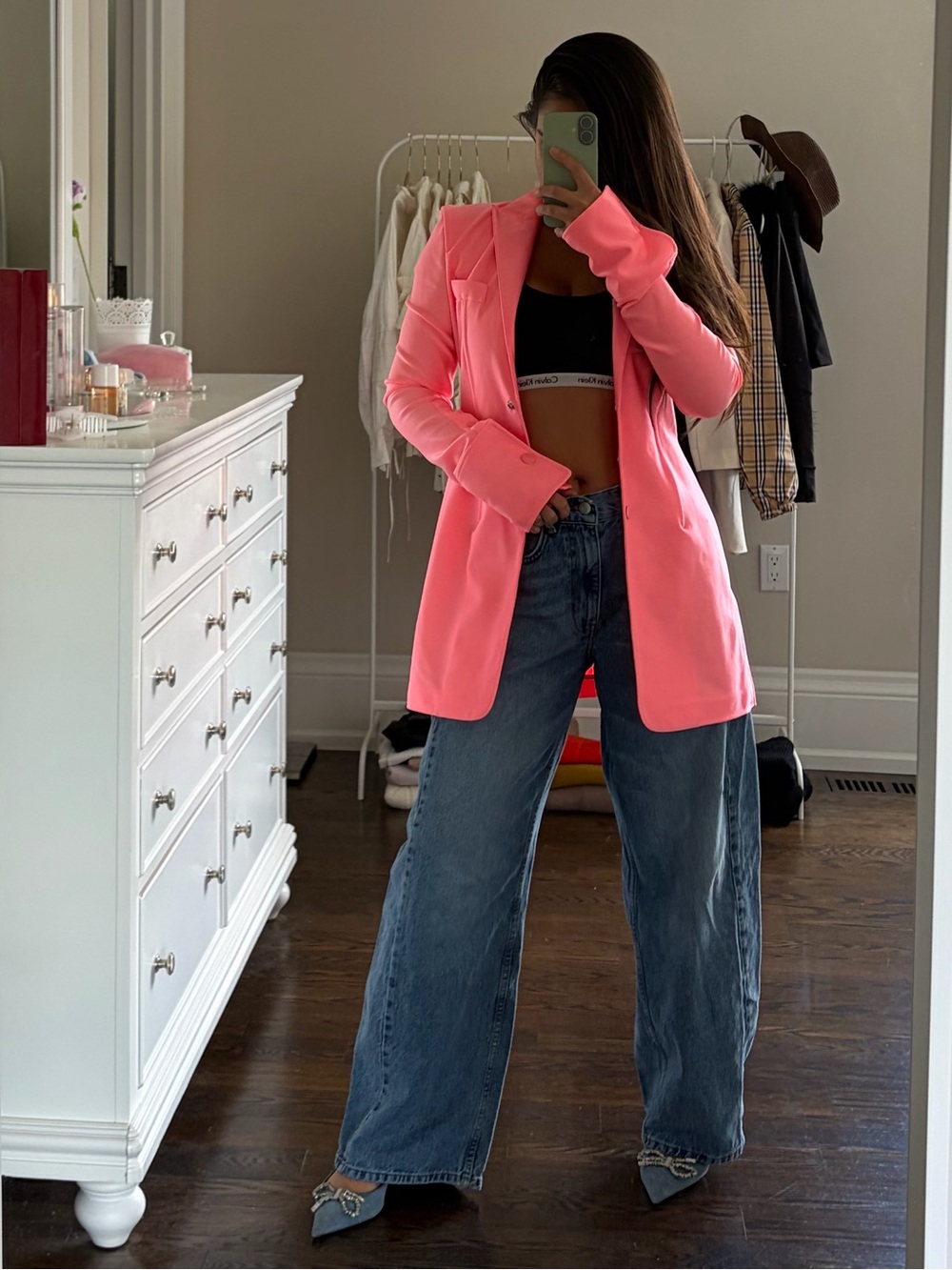 Alexander Wang Neon Pink Long Blazer